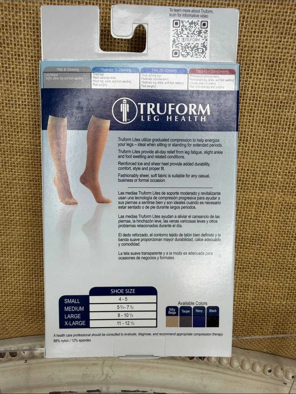Truform Lites Ladies' Sheer Knee Highs - Beige